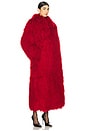 view 3 of 4 Faye Fur Coat in Red