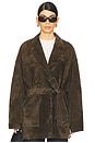 view 2 of 5 Bettina Suede Jacket in Green