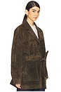 view 3 of 5 Bettina Suede Jacket in Green