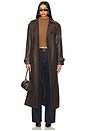 view 1 of 4 Corrin Leather Coat in Chocolate