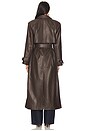 view 4 of 4 Corrin Leather Coat in Chocolate