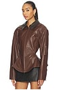 view 3 of 5 BLOUSON BERNADETTE in Cherry Brown & Distressed Brown