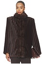 view 1 of 5 Sienna Fur Jacket in Coffee Bean