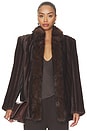 view 2 of 5 Sienna Fur Jacket in Coffee Bean