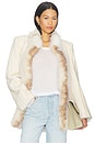 view 1 of 5 Sienna Fur Jacket in Cream