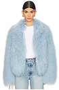 view 1 of 5 Rochelle Fur Jacket in Sky