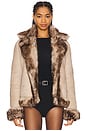 view 2 of 6 Carmel Reversible Fur Coat in Natural