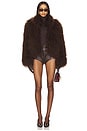 view 5 of 5 Rochelle Fur Jacket in Chocolate