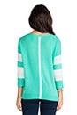view 3 of 5 Striped Cashmere Pullover Sweater in Dark Green & T.Niveous & Water Ice