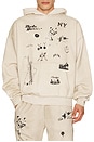 view 1 of 5 NY Sketch Hoodie in Oat Marl