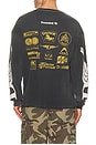 view 3 of 5 DR3 Sponsors Waffle Long Sleeve Tee in Vintage Black