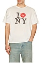 view 1 of 4 I Kiss NY T-Shirt in Vintage White