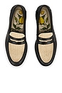 view 4 of 5 Wilde Rattan Penny Loafer in Black & Cream