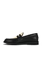 view 5 of 5 Wilde Rattan Penny Loafer in Black & Cream