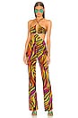 view 1 of 3 Carmen Jumpsuit in Black Zebra