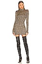view 1 of 4 Zappa Mini Dress in Black Gold Leopard