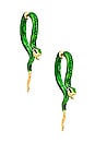 view 1 of 3 Winona Snake Earrings in Green