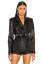 view 1 of 6 BLAZER EN CUIR TAILORED in Black