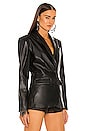 view 3 of 6 BLAZER EN CUIR TAILORED in Black