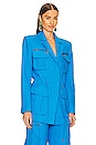 view 3 of 5 Grace Blazer in Turquoise Blue