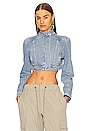 view 1 of 4 Brooks Cropped Jacket in Washed Indigo