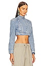 view 2 of 4 Brooks Cropped Jacket in Washed Indigo