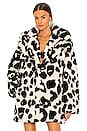 view 2 of 6 Grace Faux Fur Coat in Monochrome Leopard