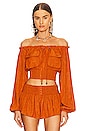 view 1 of 5 Claudia Top in Toffee Brown
