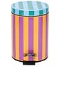 view 1 of 2 Ronnie Stripe Bathroom Trash Bin in 