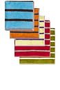 view 1 of 4 Set Of 5 Bird Stripe Towels in Multi