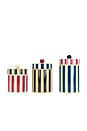 view 1 of 6 Set Of 3 Stripe Canister in Multi