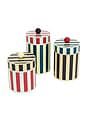 view 2 of 6 Set Of 3 Stripe Canister in Multi