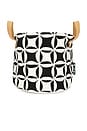 view 2 of 4 Quilt Canvas Storage Bin in Black & White