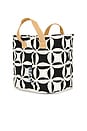 view 3 of 4 Quilt Canvas Storage Bin in Black & White