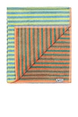 view 1 of 4 Grasshopper Stripe Bath Towel in Green & Orange Stripe