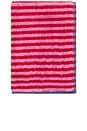 view 2 of 4 Cricket Stripe Hand Towel in Pink & Green Stripe