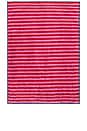 view 3 of 4 Cricket Stripe Hand Towel in Pink & Green Stripe