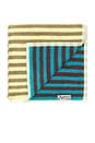 view 1 of 4 Dragonfly Stripe Hand Towel in Turquoise & Sand