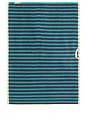 view 4 of 4 Dragonfly Stripe Hand Towel in Turquoise & Sand