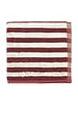 view 2 of 4 Caterpillar Stripe Washcloth in Maroon & Lime