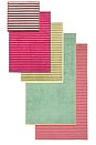 view 4 of 5 Set Of 5 Stripe Towels in Multi