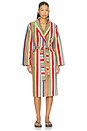 view 1 of 5 Bathrobe in Butterfly Stripe