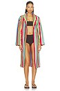 view 2 of 5 Bathrobe in Butterfly Stripe