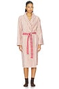 view 1 of 5 Bathrobe in Ladybug Stripe