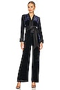 view 1 of 3 Vegas Jumpsuit in Velvet Leopard Sapp Blue