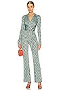 view 1 of 3 Michele Jumpsuit in Fleurgeo Summer Turquoise