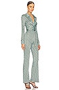 view 2 of 3 Michele Jumpsuit in Fleurgeo Summer Turquoise