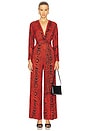 view 1 of 3 Aurelia Two Jumpsuit in Wood Grain Red