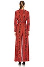 view 3 of 3 Aurelia Two Jumpsuit in Wood Grain Red