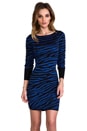 view 1 of 6 Evana Dress in Black & Tanzanite Blue